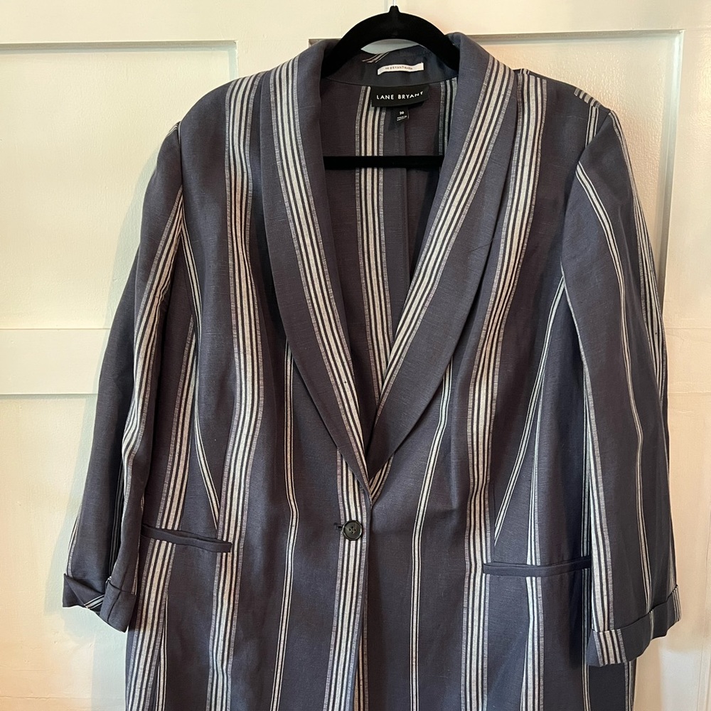 Women’s Lane Bryant blazer, blue with white stripe
